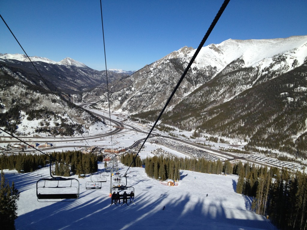 Copper Mountain in January (taken off of Super Bee lift)