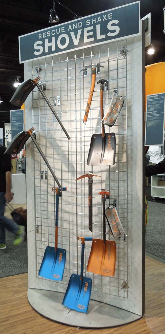 BCA's shovels are top of the line with multiple modes: shovel, hoe, ice axe.