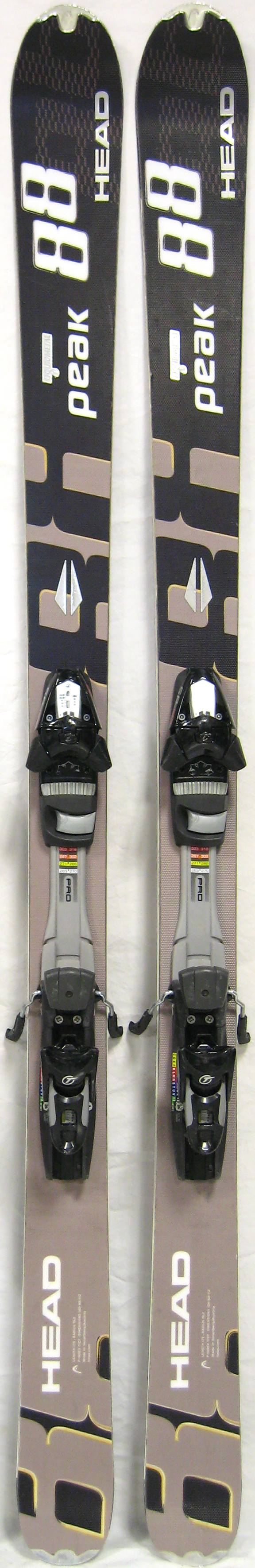 Topsheets of 2010 Head Peak 88 Skis For Sale