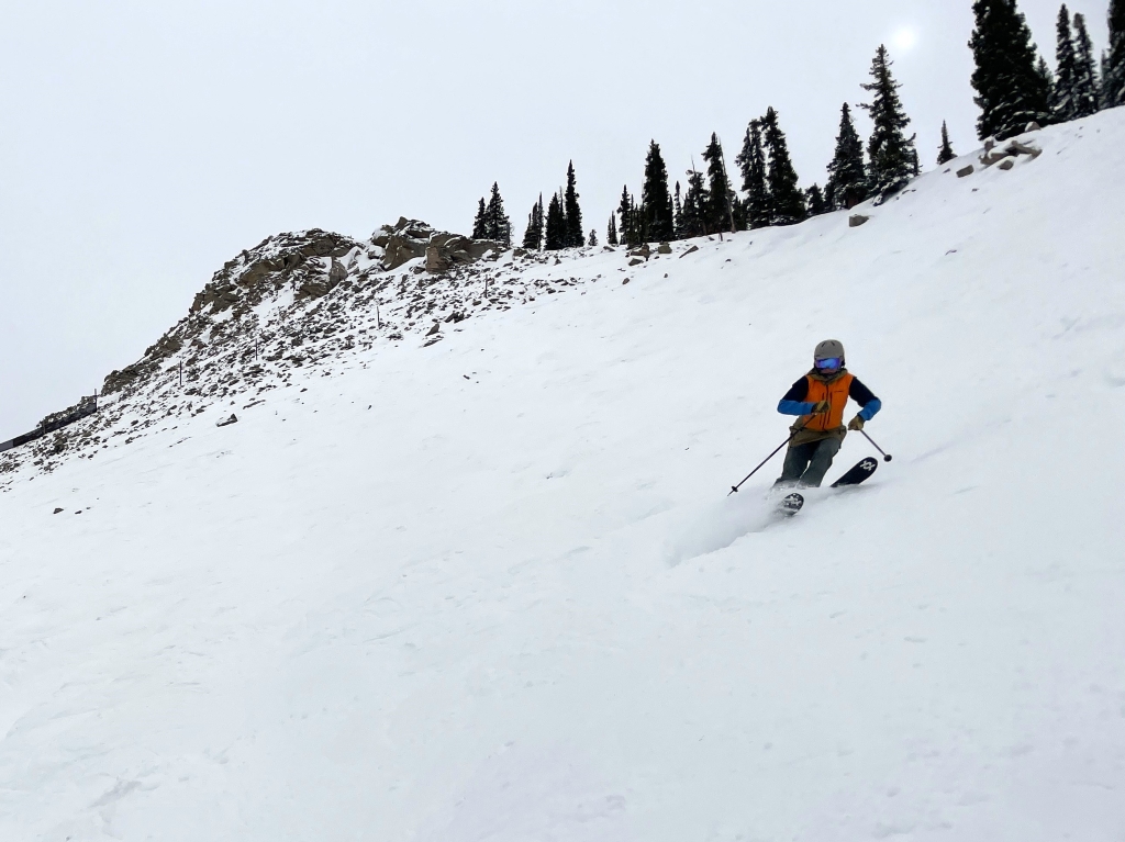 alex riding the volkl blaze 104