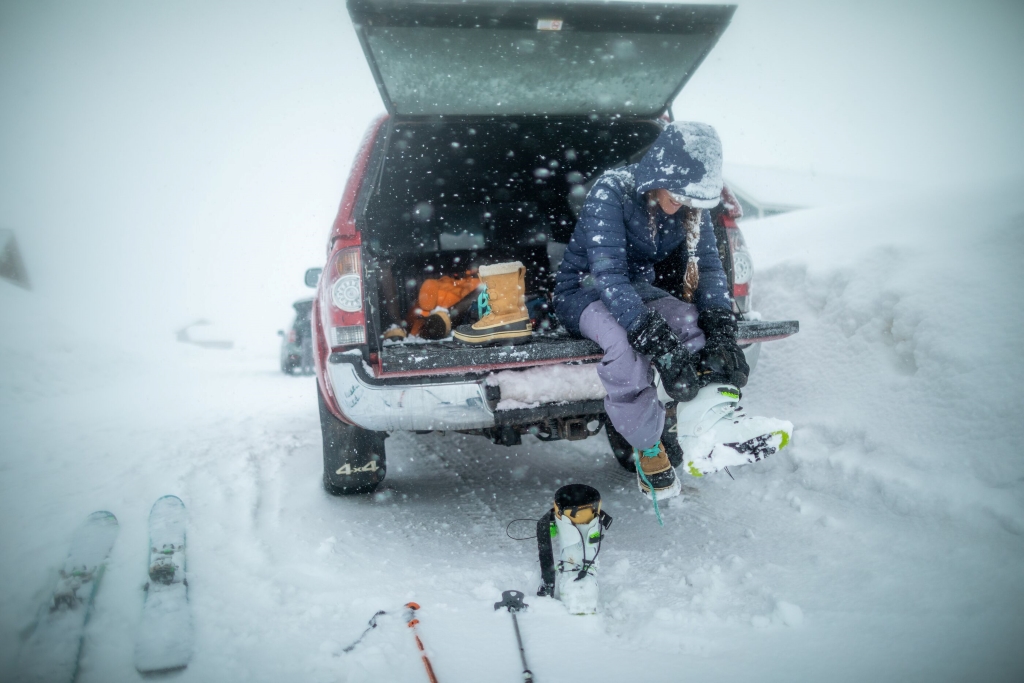 sleeping in a car at the trailhead or parking lot is a rough, but good way to ski on a budget