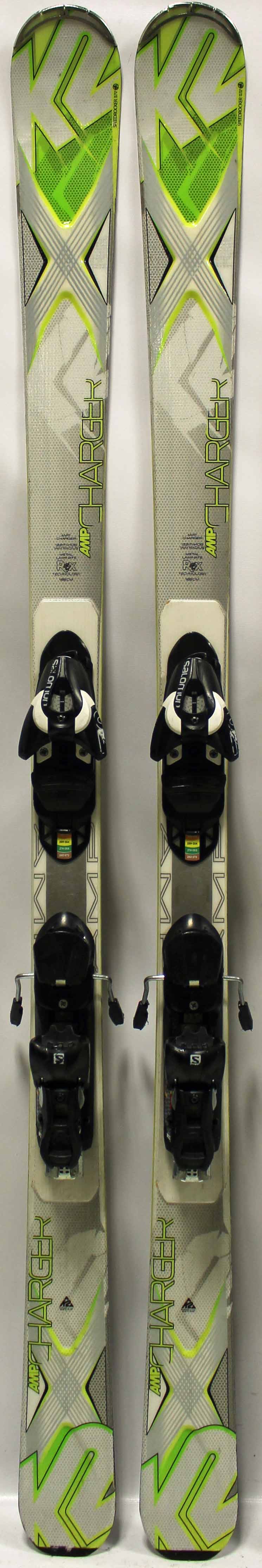 2015, K2, Amp Charger Skis with Salomon Z10 Demo Bindings Used Demo Skis  165cm