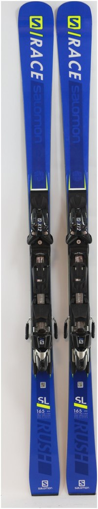 2019, Salomon, S Race Rush SL Skis with Salomon X12 TL Bindings Used Demo  Skis 165cm