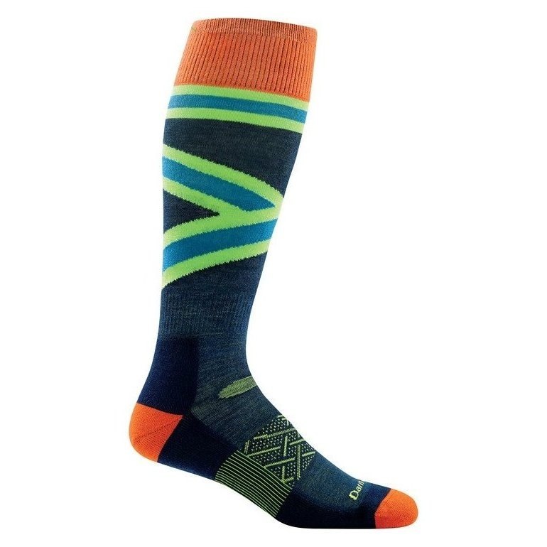 Darn Tough Men's Rumble Over the Calf Cushion Ski Socks Powder7