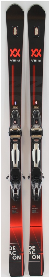 2019 Volkl Deacon 74 Black 178cm Used Demo Skis w Bindings - Powder7