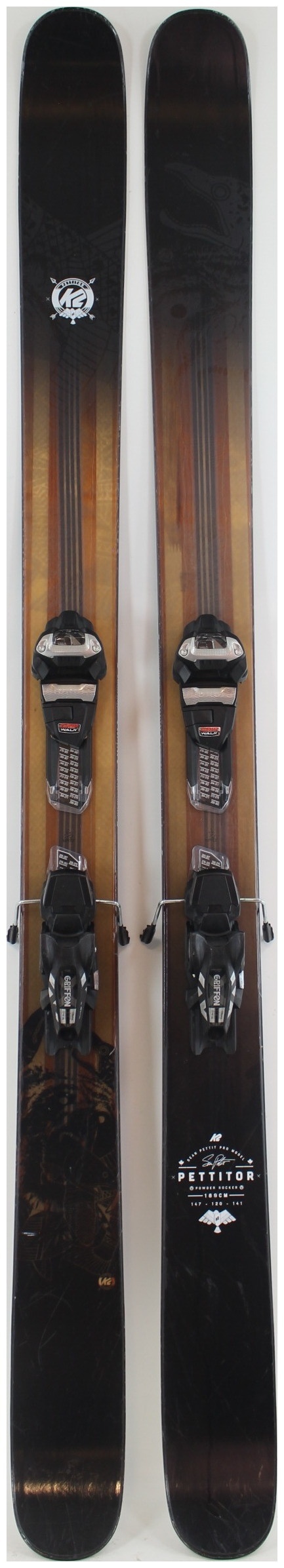 2017, K2, Shreditor 120 Pettitor Skis with Marker Griffon Demo Bindings  Used Demo Skis 189cm
