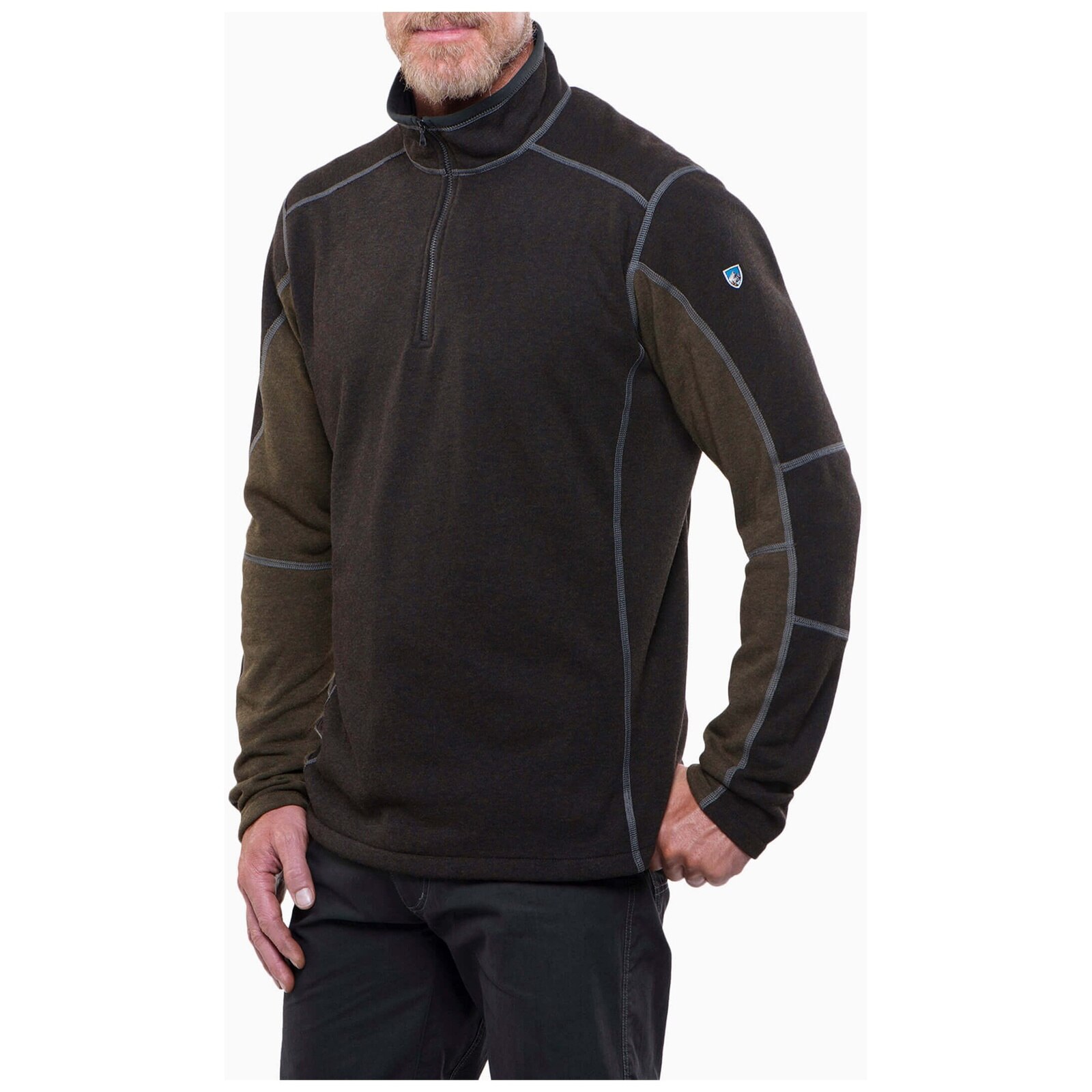Kuhl Men's Revel 1/4 Zip - Small - Charcoal / Olive