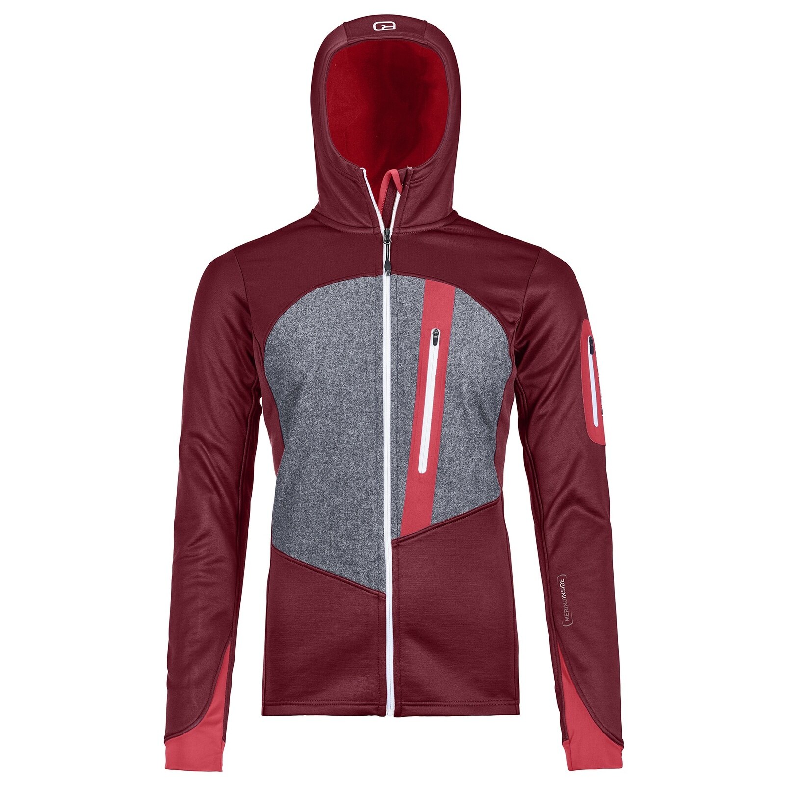 Ortovox Fleece Loden Hoody Womens Jacket Dark Blood M