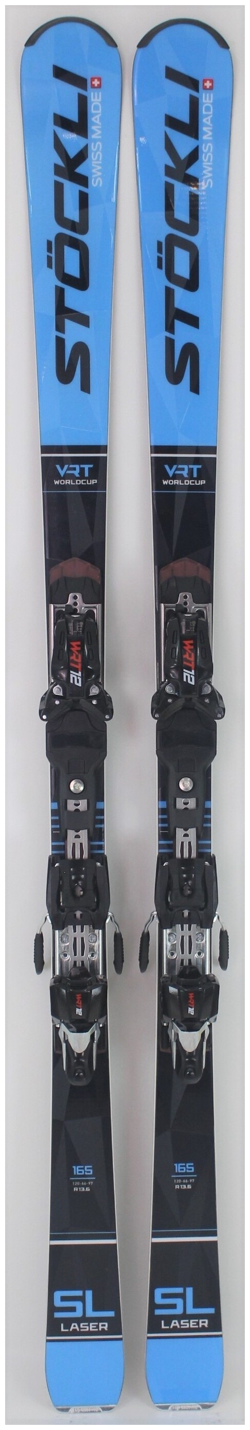 2021, Stockli, Laser SL WRT Skis with Salomon WRT 12 Demo Bindings Used  Demo Skis 165cm