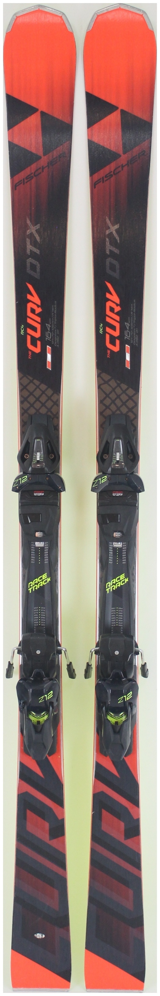 2020, Fischer, RC4 The Curv DTX Skis with Fischer Z12 RaceTrack Bindings  Used Demo Skis 164cm