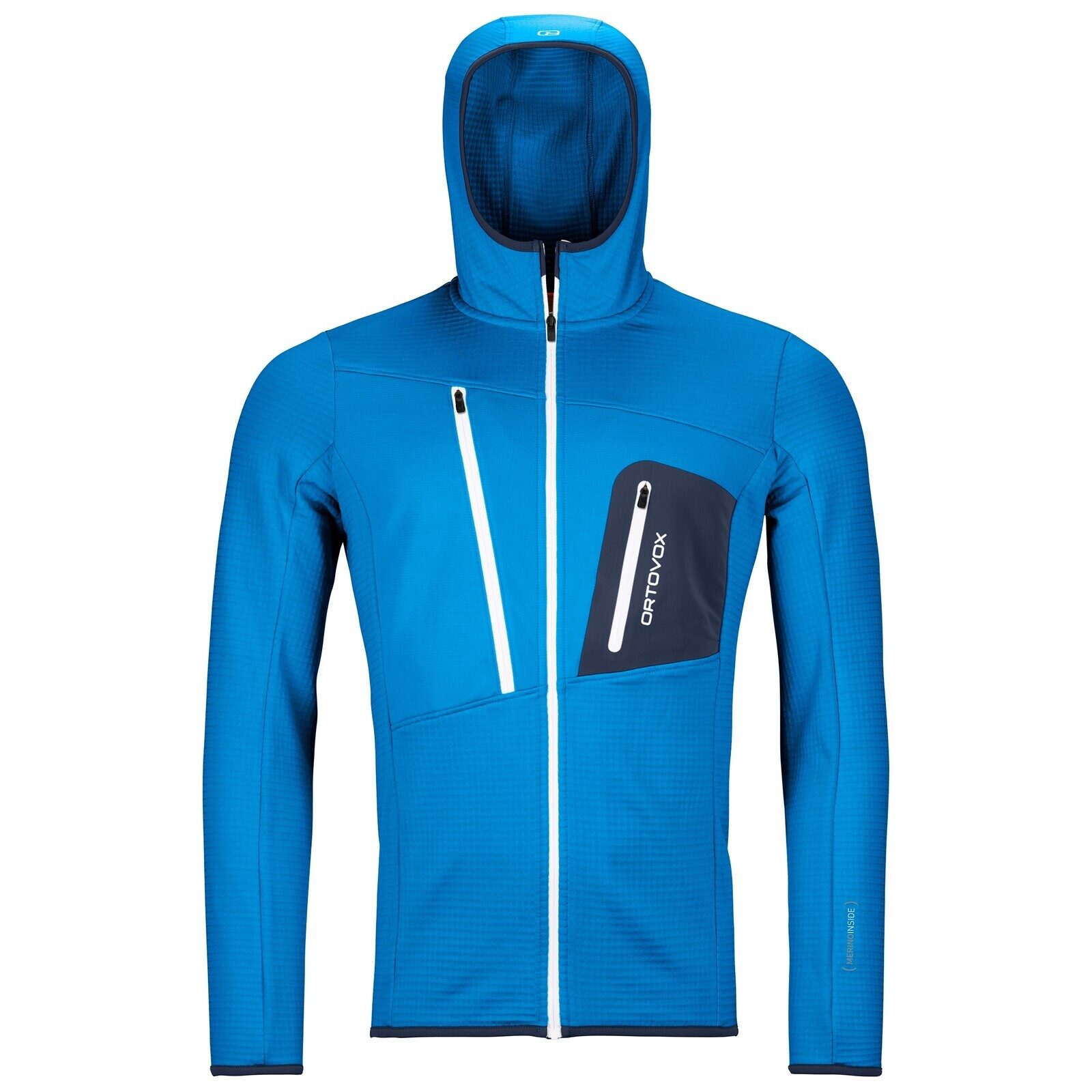 Ortovox Fleece Grid Hoody M Safety Blue