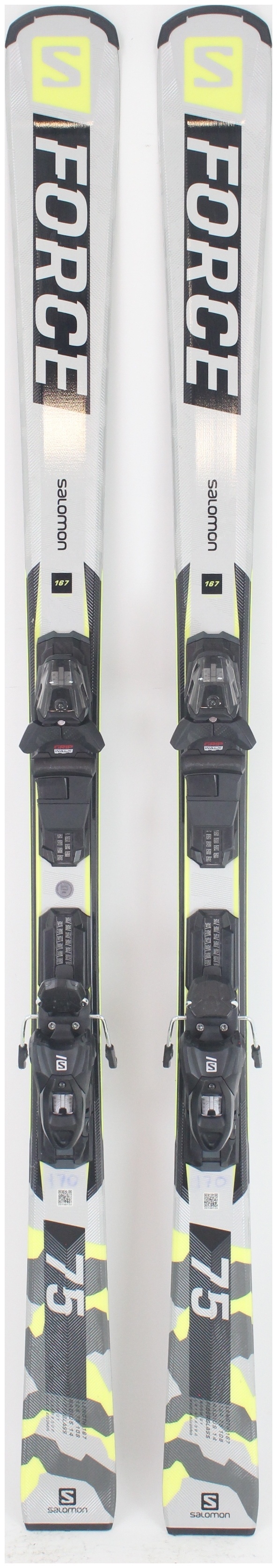 2022, Salomon, S Force 75 Skis with Salomon M10 GW Demo Bindings Used Demo  Skis 167cm