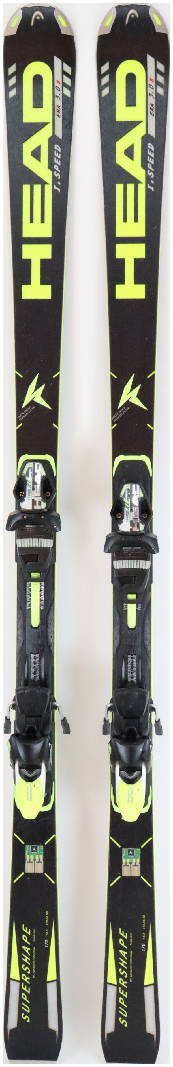 2014, Head, Supershape i.Speed Skis with Head PRD 14 GW Bindings Used Demo  Skis 170cm