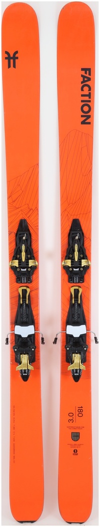 2022 Faction Agent 3.0 AT Setup 180cm Used Demo Skis w Bindings 