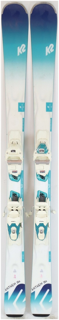 k2 anthem 76 women's skis 2019/20 2020 K2 Anthem 76X Women's Used Skis 142cm with Marker ER3 10 GW Demo  Bindings