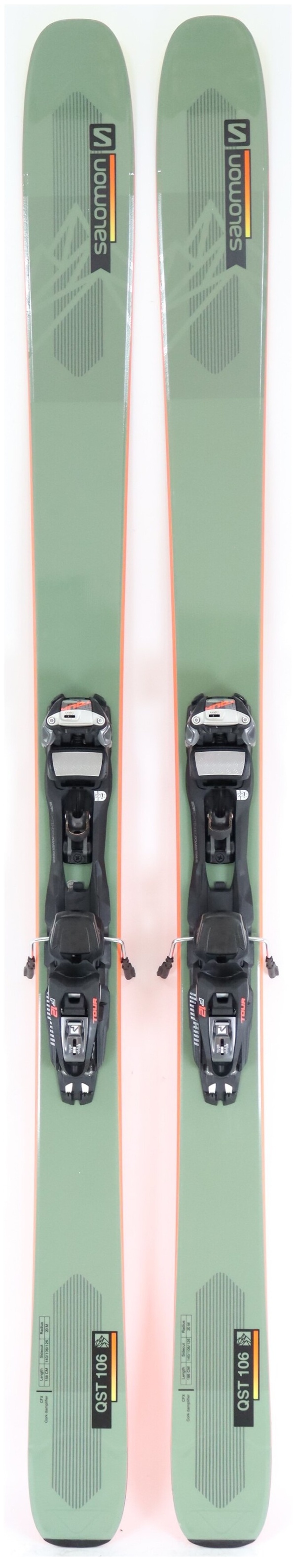 indruk Voorzitter Slink 2022 Salomon QST 106 AT Setup 188cm Used Demo Skis on Sale - Powder7