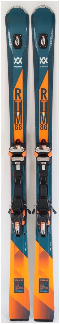 2018 Volkl RTM 86 167cm Used Demo Skis w Bindings - Powder7