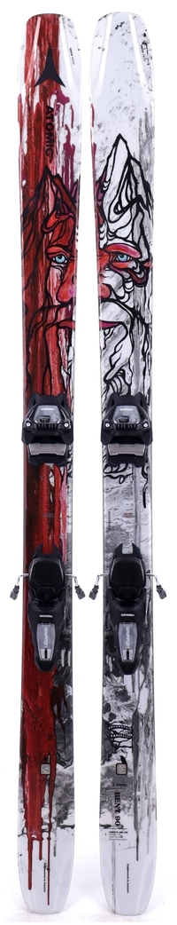 2024 Atomic Bent 90 166cm Used Demo Skis w Bindings - Powder7
