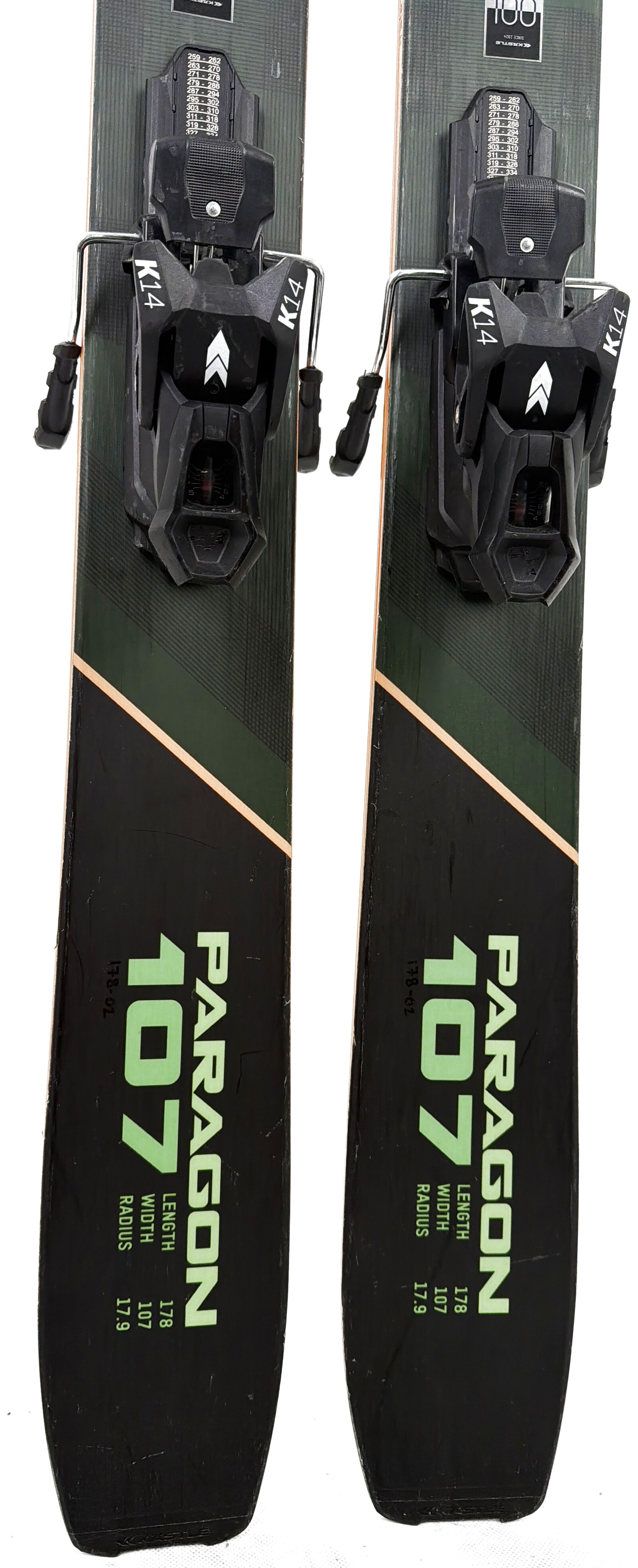 2027 Kastle Paragon 107 Skis Tail