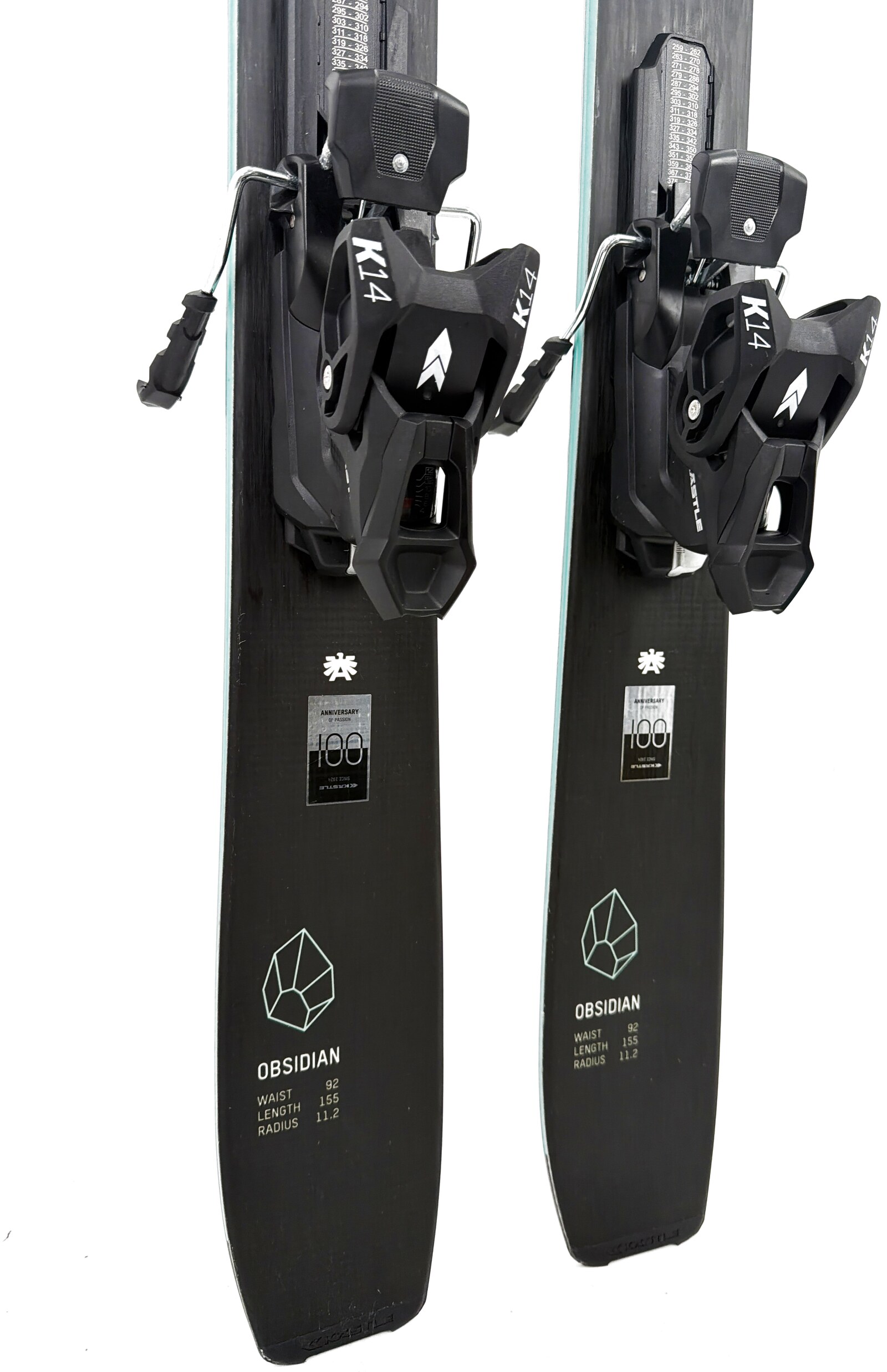 2026 Kastle Obsidian 92 Skis Tail