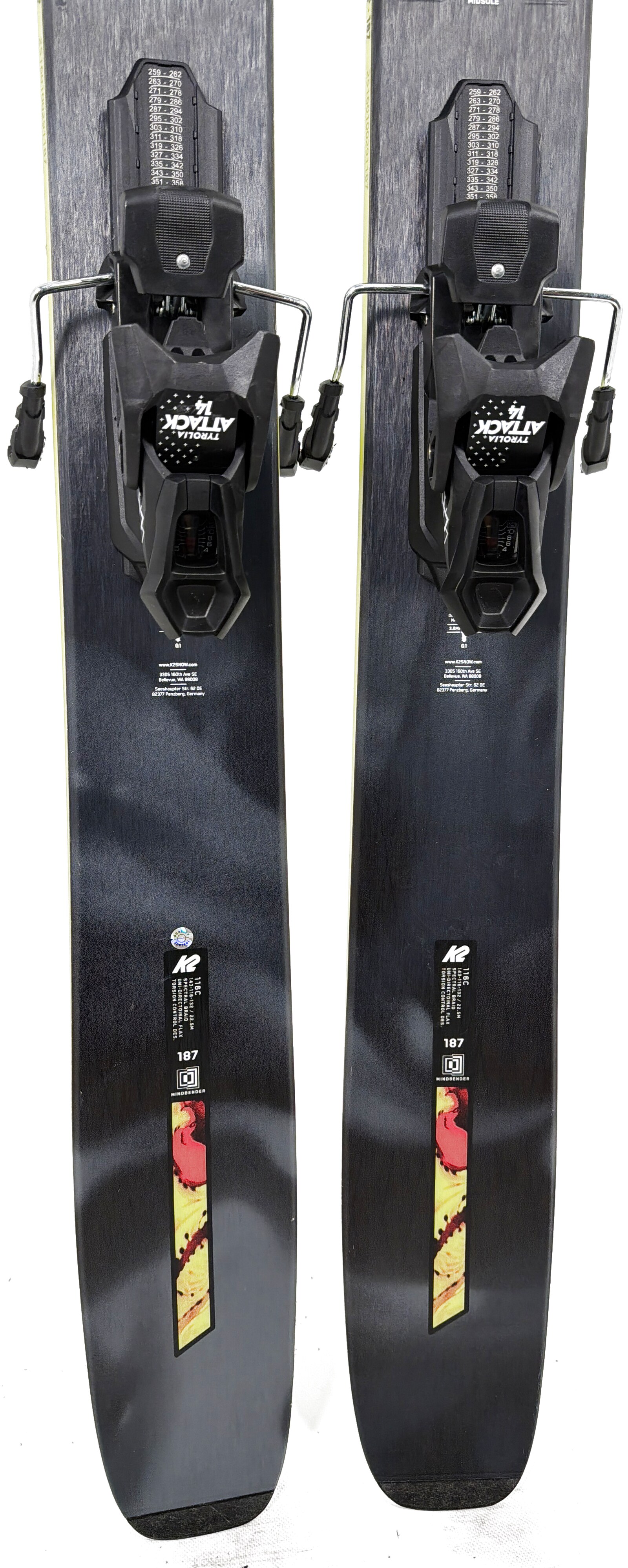 2026 K2 Mindbender 116 C Skis Tail
