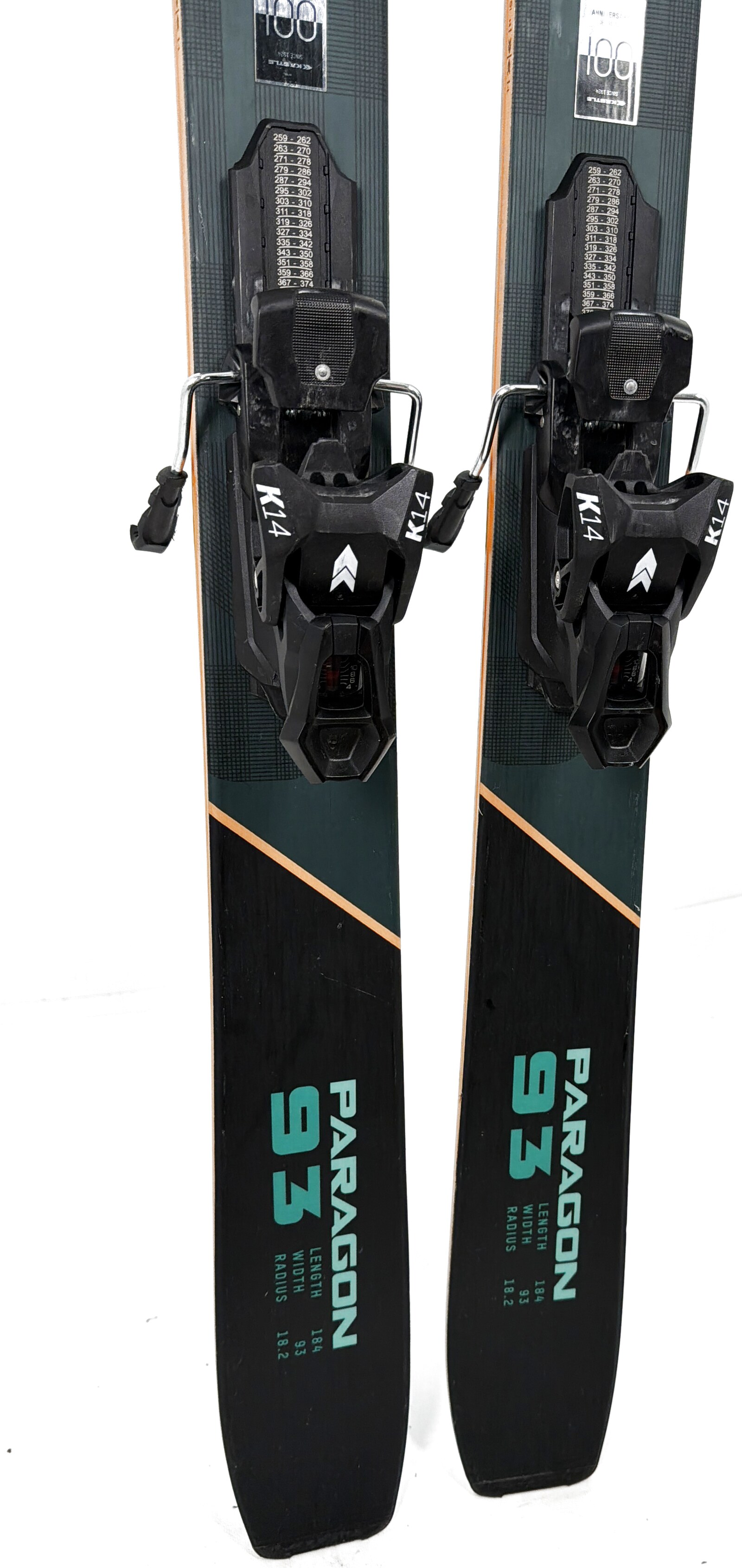 2027 Kastle Paragon 93 Skis Tail