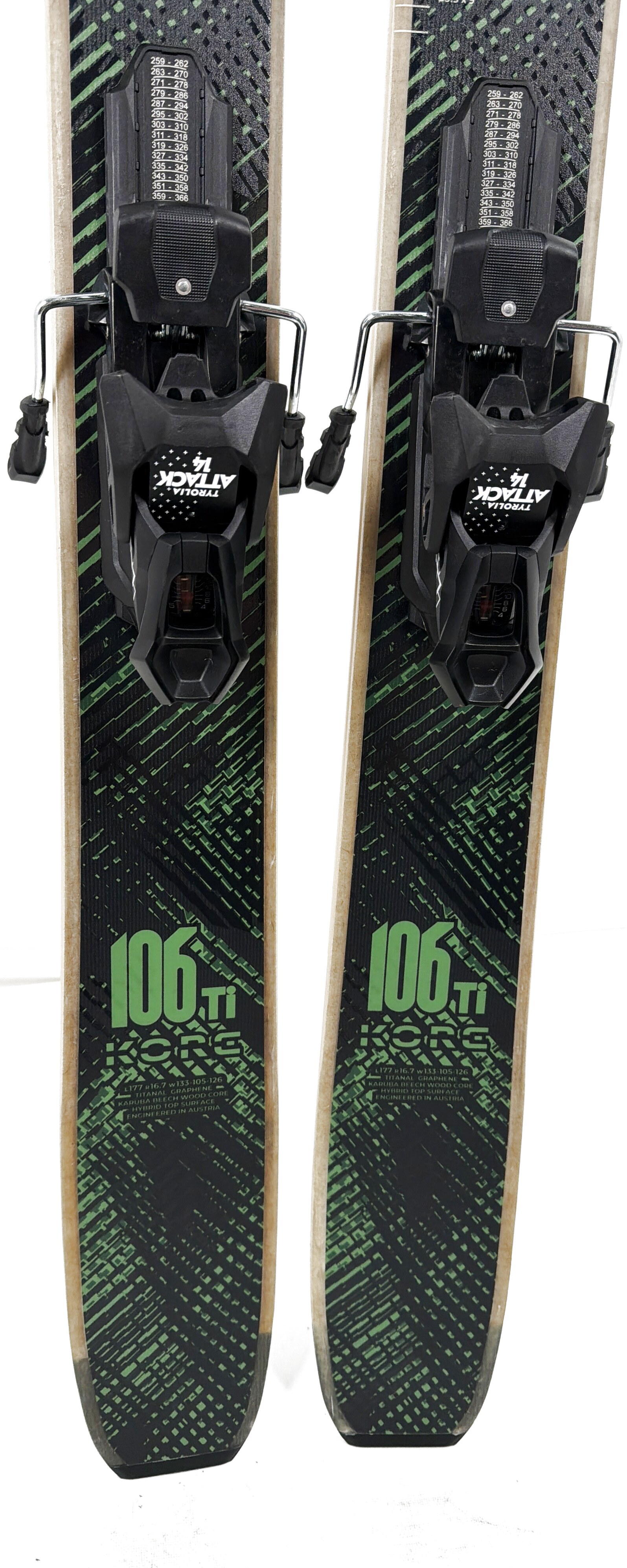 2027 Head Kore 106 Ti Skis Tail
